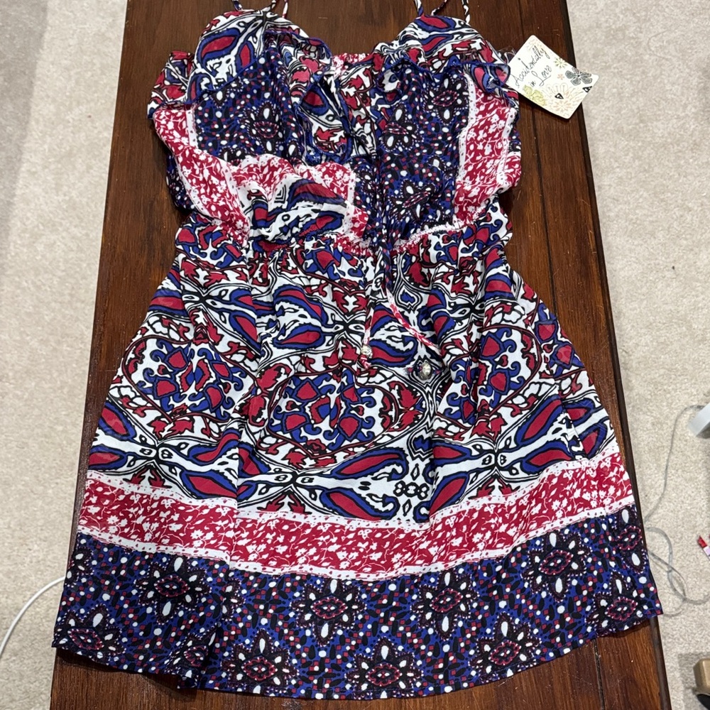 Accidentally In Love Red and Blue Dress